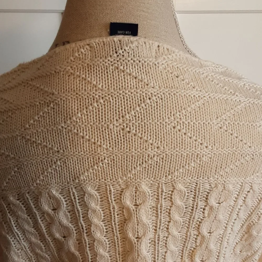 Oatmeal Linen Cable Knit Sweater - Picture 7 of 12